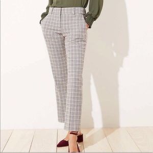 New LOFT Slim plaid cropped Pants 0
